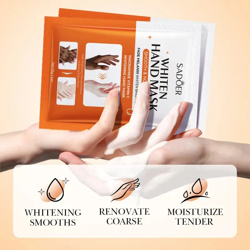 SADOER Smooth and Nourishing Niacinamide Whitening Hand Mask 35g/Pair - Image 4
