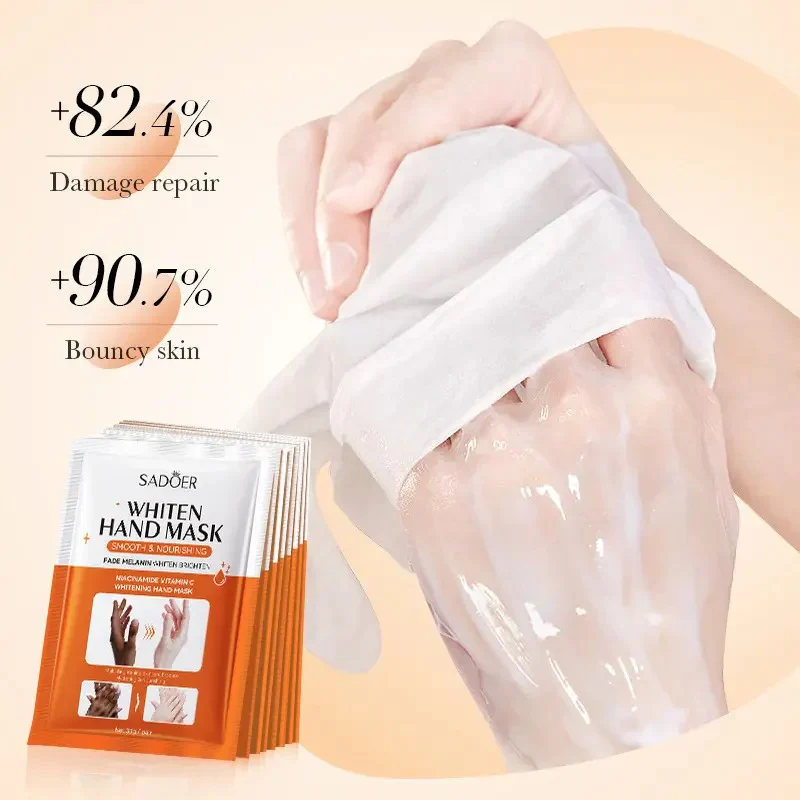 SADOER Smooth and Nourishing Niacinamide Whitening Hand Mask 35g/Pair - Image 5