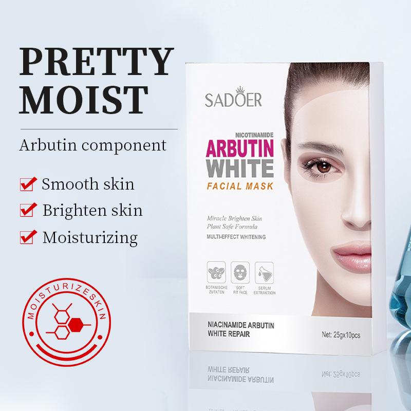 SADOER Nicotinamide Arbutin White Facial Sheet Mask - Image 3