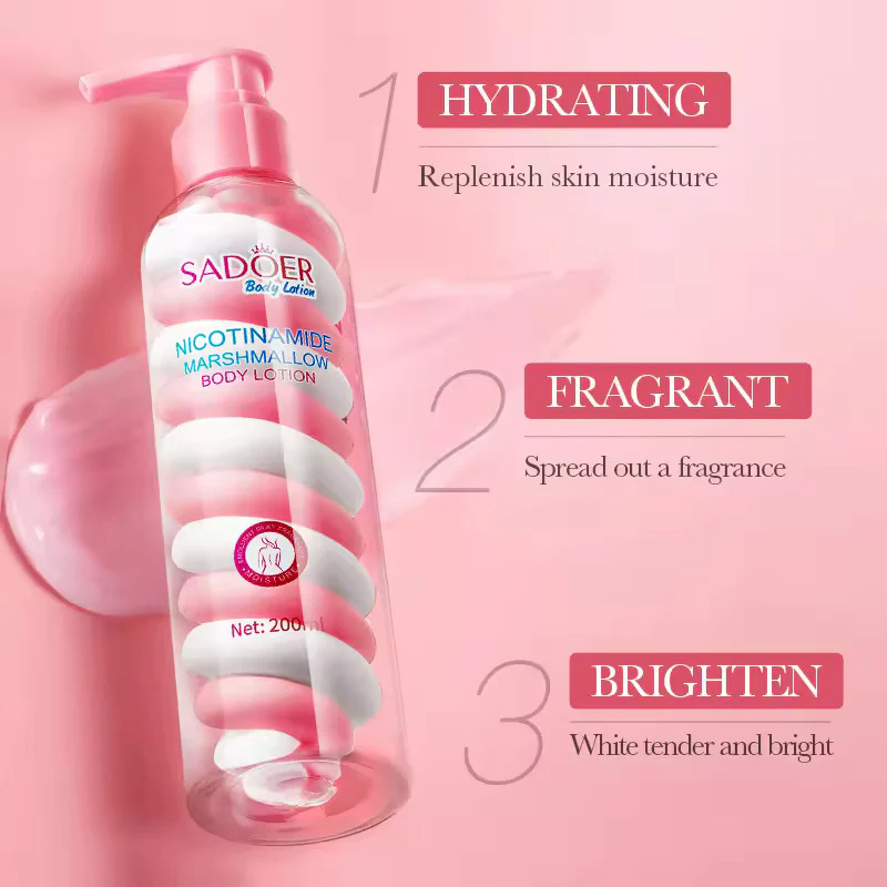 SADOER Nicotinamide Marshmallow Body Lotion 200ml - Image 4