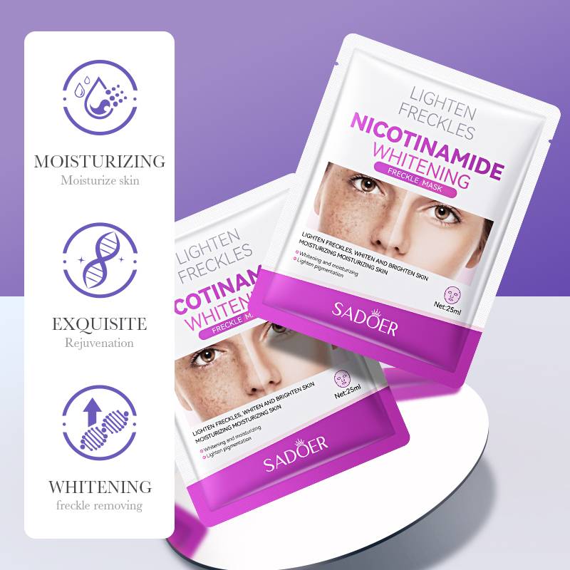 SADOER Nicotinamide Whitening Freckle Moisturizing Facial Sheet Mask - Image 3