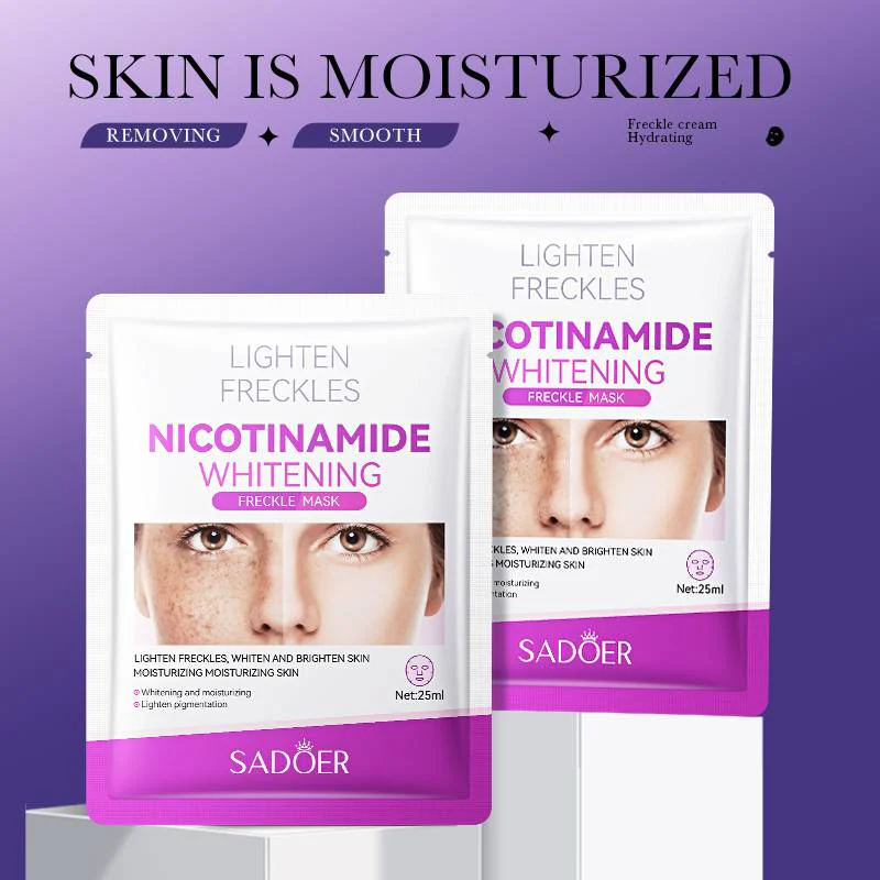 SADOER Nicotinamide Whitening Freckle Moisturizing Facial Sheet Mask - Image 4