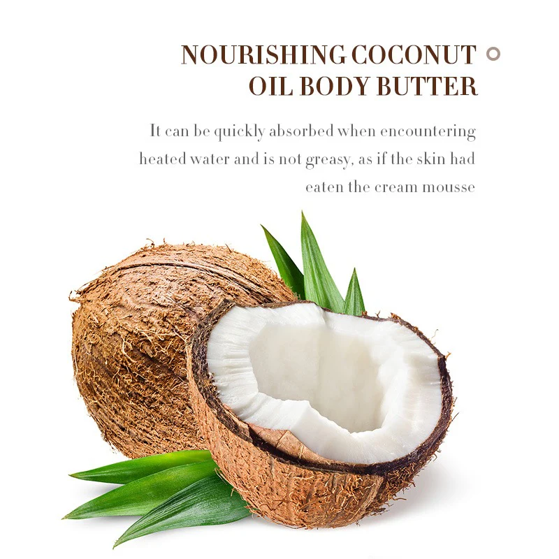 SADOER Nourishing Coconut Oil Body Butter Moisturizing Body Cream 200g - Image 6