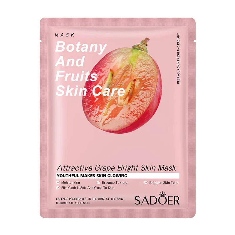 SADOER Pack of 5 Botany And Fruits Brightening Moisturizing Facial Mask (Random 5) - Image 5