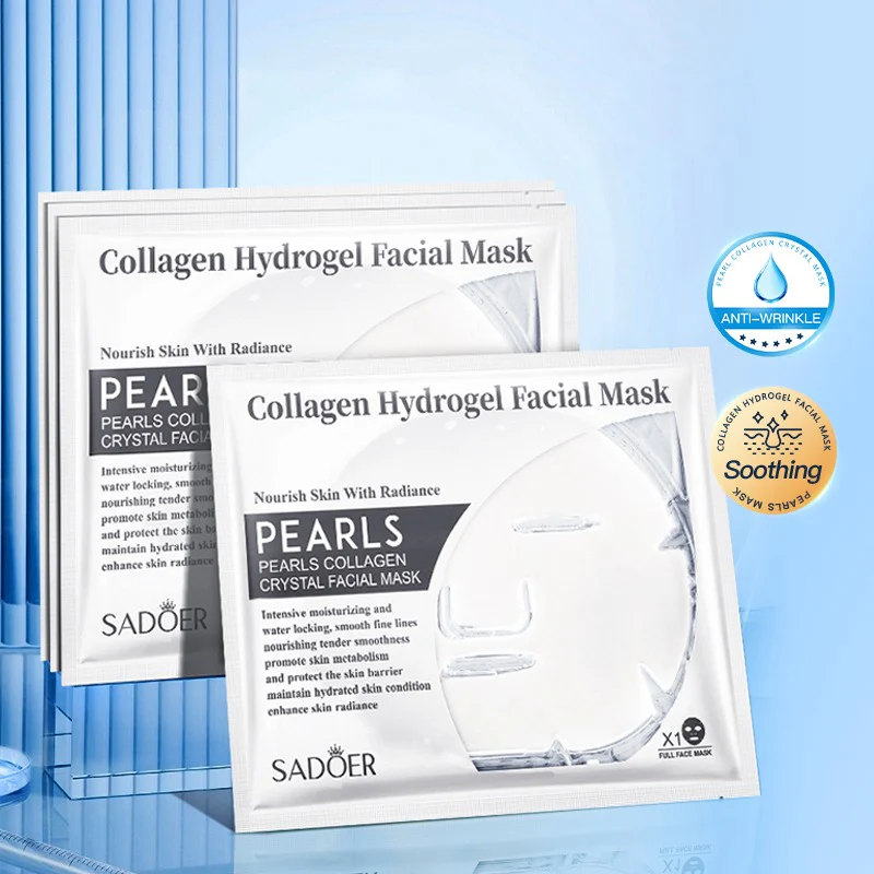 SADOER Pearl Collagen Crystal Facial Mask - Nourishing & Whitening Sheet Mask - 60ml - Image 2