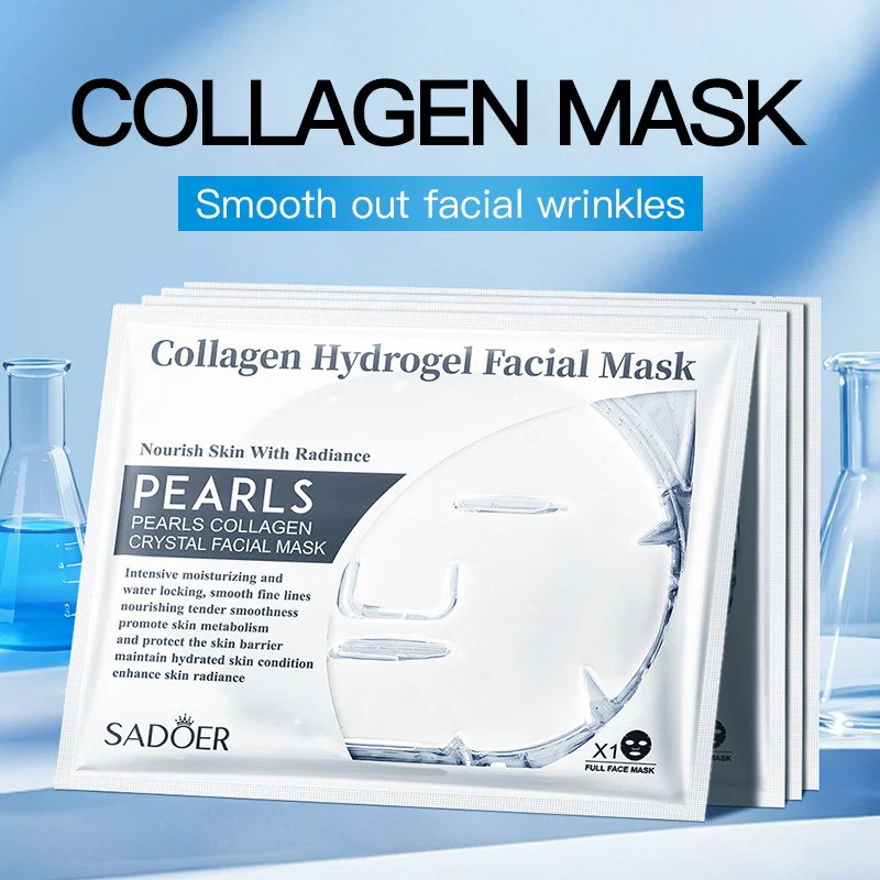 SADOER Pearl Collagen Crystal Facial Mask - Nourishing & Whitening Sheet Mask - 60ml - Image 3