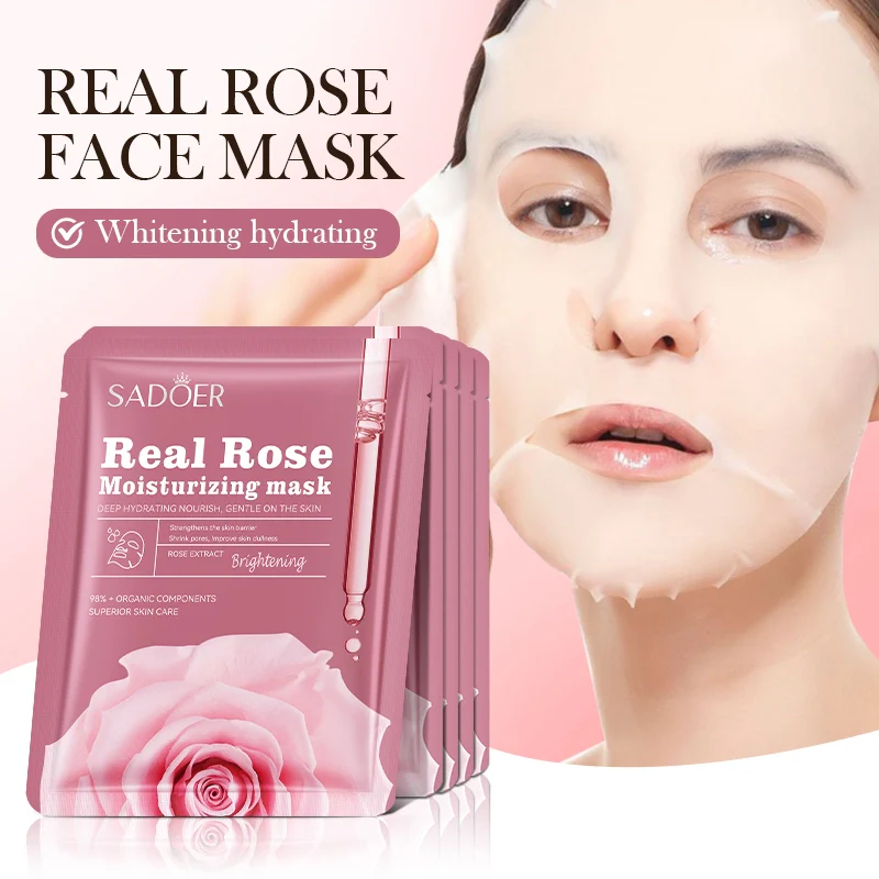 SADOER Real Rose Deep Hydration Brightening Facial Sheet Mask - Image 2