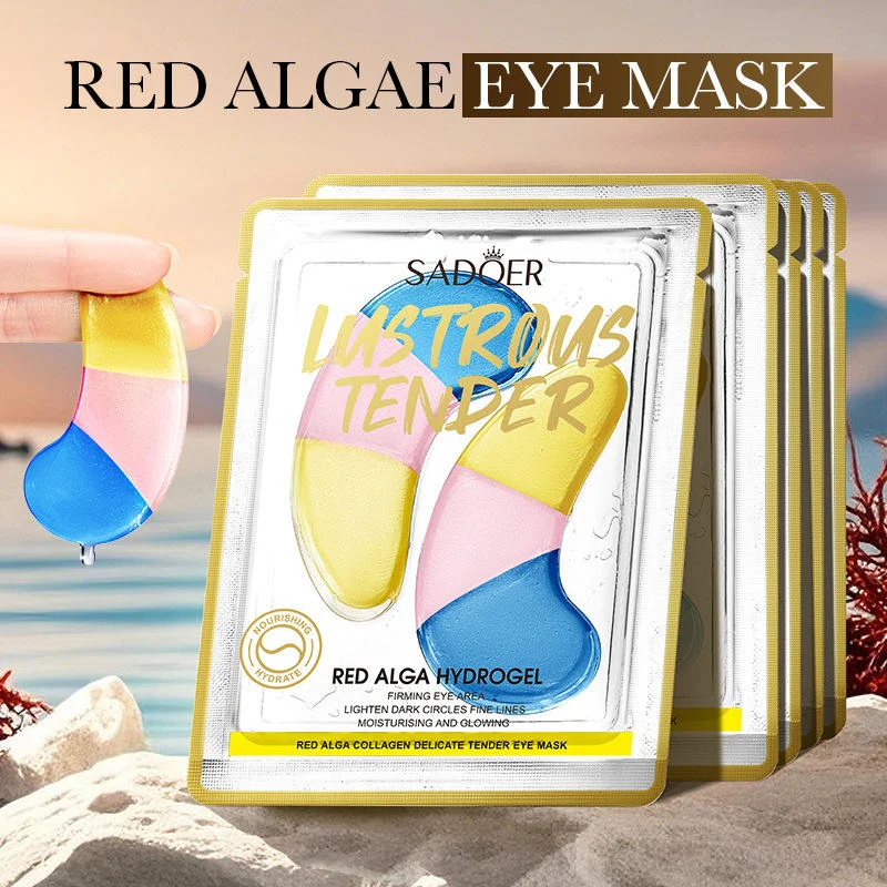 SADOER Red Algae Collagen Hydrogel Eye Mask – Firming & Moisturizing Eye Patch - Image 2