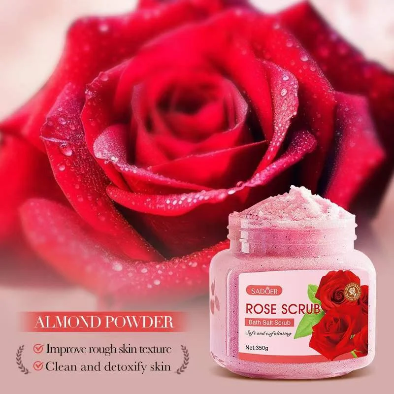 SADOER Rose Exfoliating Skin Cleansing Body Scrub 350g - Image 3