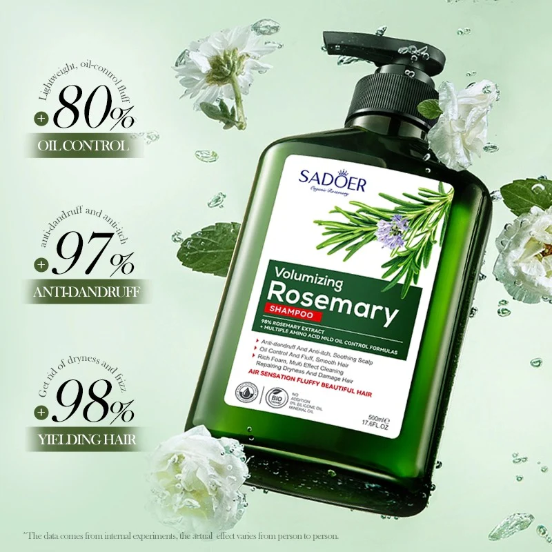 SADOER Rosemary Volumizing Anti-Dandruff Anti-Itch Shampoo 500ml - Image 3