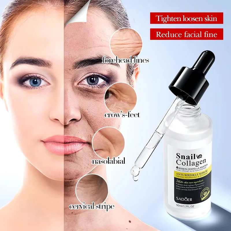 SADOER Snail Collagen Serum - Anti-Wrinkle & Firming Face Serum - 50ml - Image 3