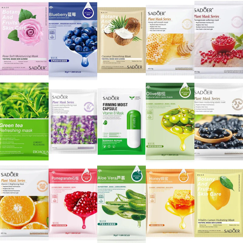 SADOER Surprise Sheet Mask Set (15/30-Pack) - For Glowing Skin - Image 3