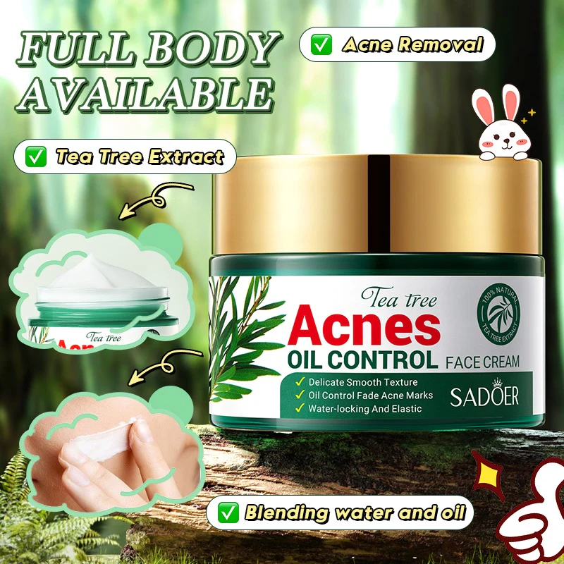 SADOER Tea Tree Acne Oil Control Face Cream 50g - Image 5