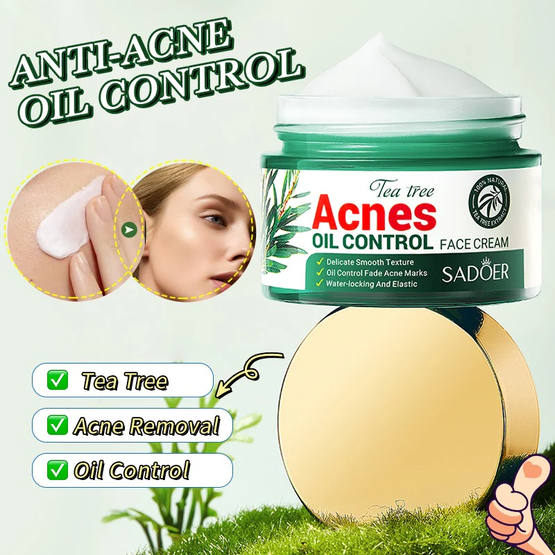 SADOER Tea Tree Acne Oil Control Face Cream 50g - Image 6