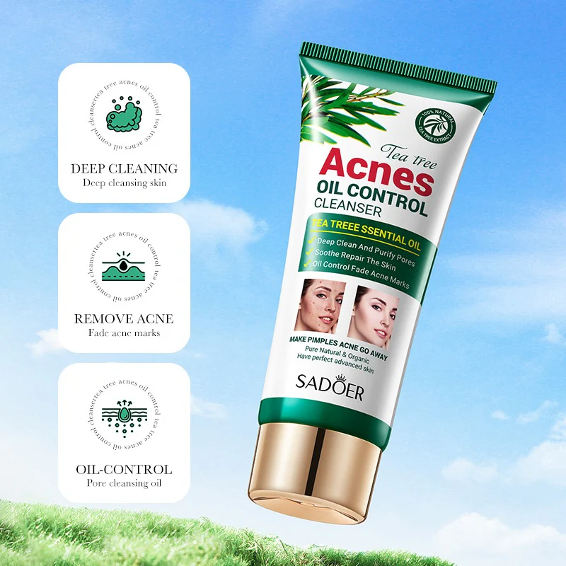 SADOER Tea Tree Acne Oil Control Facial Cleanser 100g - Image 4