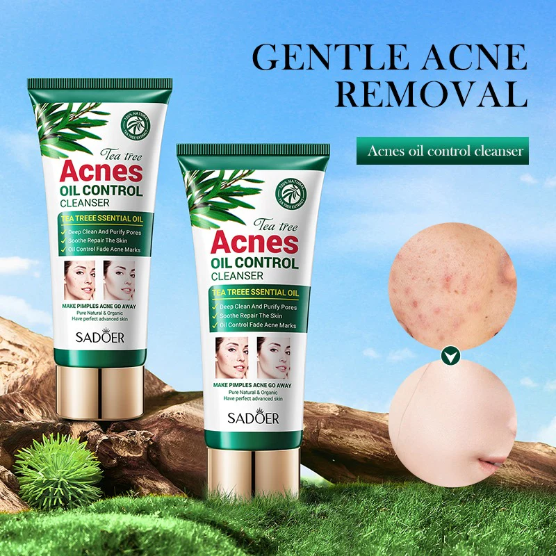 SADOER Tea Tree Acne Oil Control Facial Cleanser 100g - Image 5