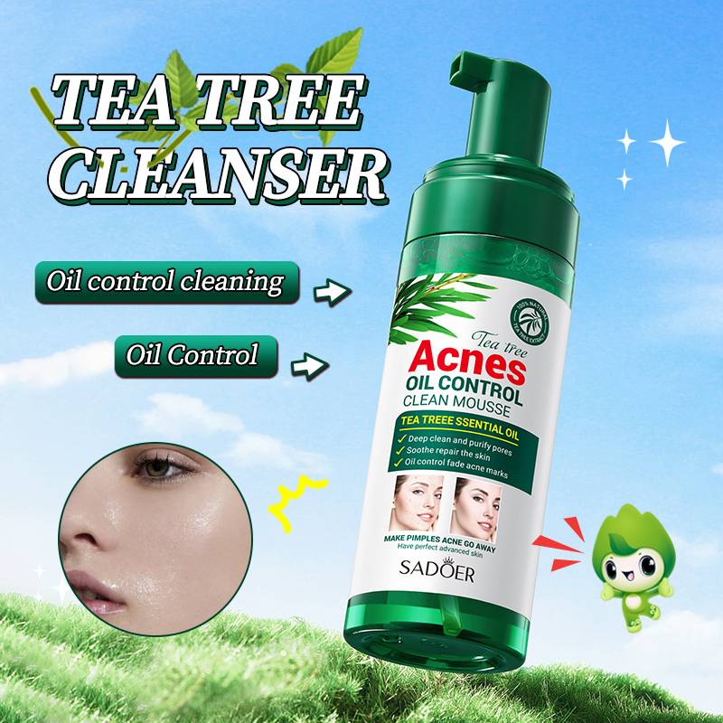 SADOER Tea Tree Acne Clean Mousse - Oil Control Foam Cleanser - 150g - Image 4