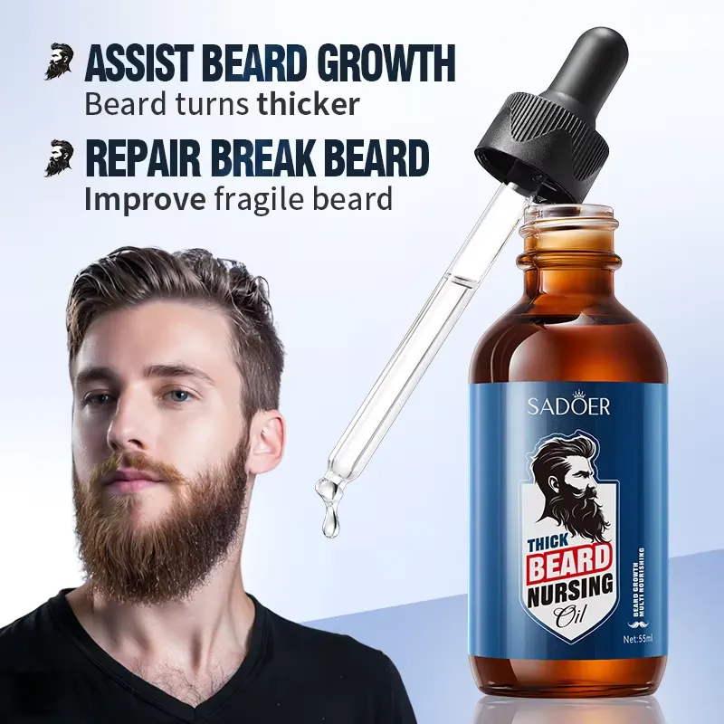 SADOER Thick Beard Nursing Oil - Natural Plant Extract Multi-Nourishing - 55ml - Image 5