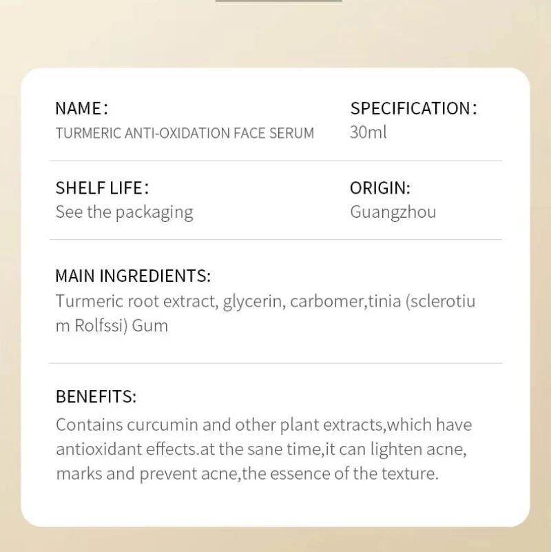 SADOER Turmeric Anti-Oxidation Face Serum for Brighten Skin- 30ml - Image 8