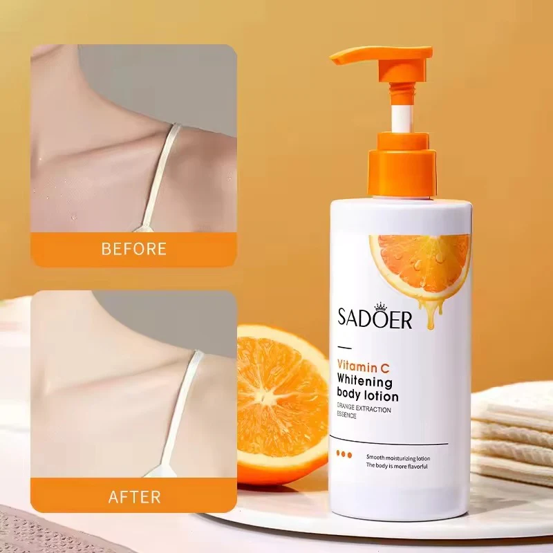 SADOER Vitamin C Brightening Body Lotion - Orange Extract - 250g - Image 3