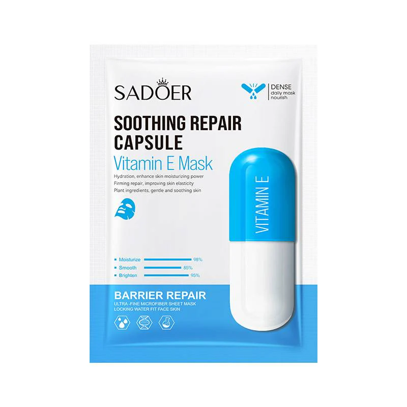 SADOER Pack of 4 Vitamin Repair Antioxidant Whitening Capsule Facial Sheet Mask - Image 4