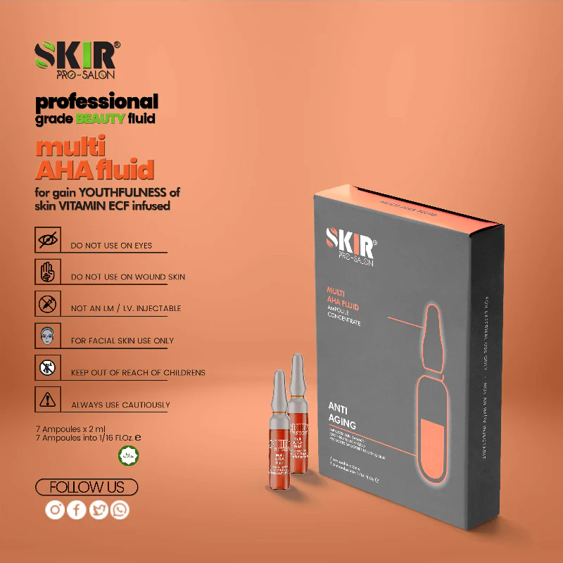 Skir Pro Salon Multi AHA Fluid – Multi-Acid Radiance Boosting Serum - Image 2