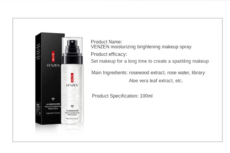 Veze Moisturizing and Brightening Makeup Spray Setting Spray 100ml - Image 3