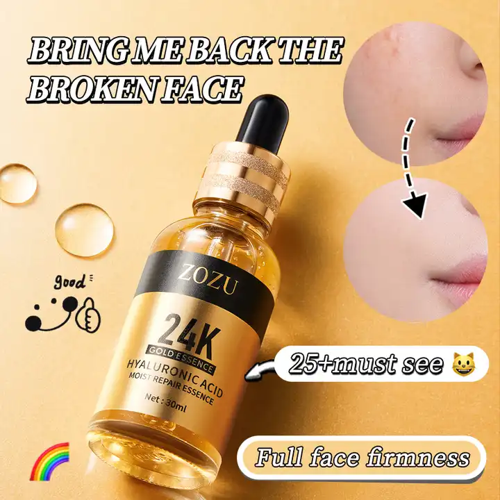 ZOZU 24K Gold Serum - Hyaluronic Acid Moist Repair Essence - 30ml - Image 3