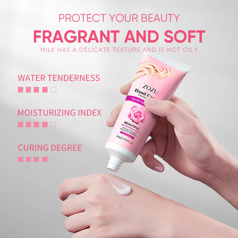 ZOZU Rose Moisturizing Soft Hand Cream 80g - Image 5